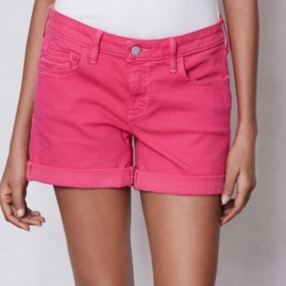 Pilcro and the Letterpress Stet Fit Cuffed Pink Shorts Size 25